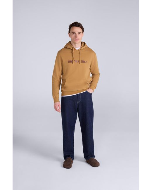 Mountain Warehouse Blue Driver' Logo Hoodie With Pocket Cotton Warm Everyday Casual Pullover for men