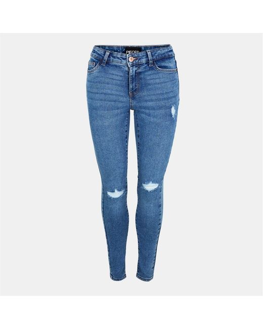 Pieces Blue Jeans Fem Wov