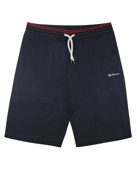 Ben Sherman Blue Logo Shorts Cotton for men