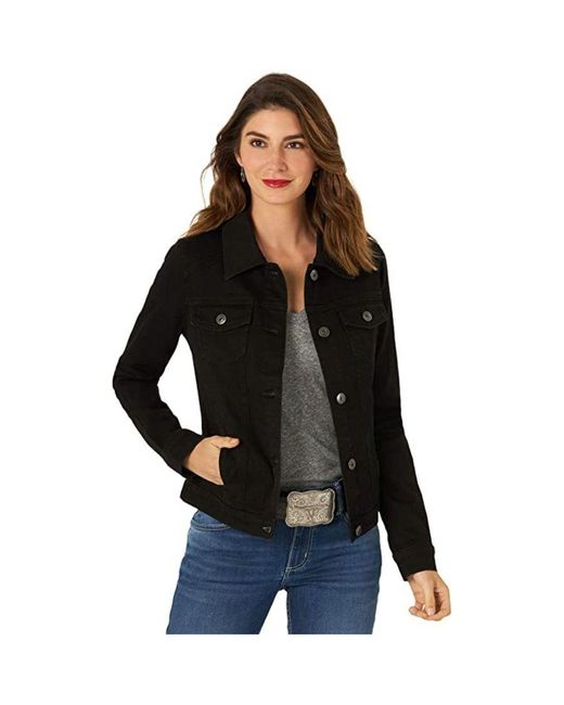 Enzo Black Ladies Stretch Denim Jackets Designer Womenswear