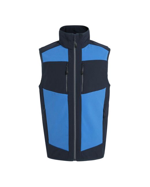 Regatta Blue E-Volve Colour Block Softshell Body Warmer (Strong/ for men