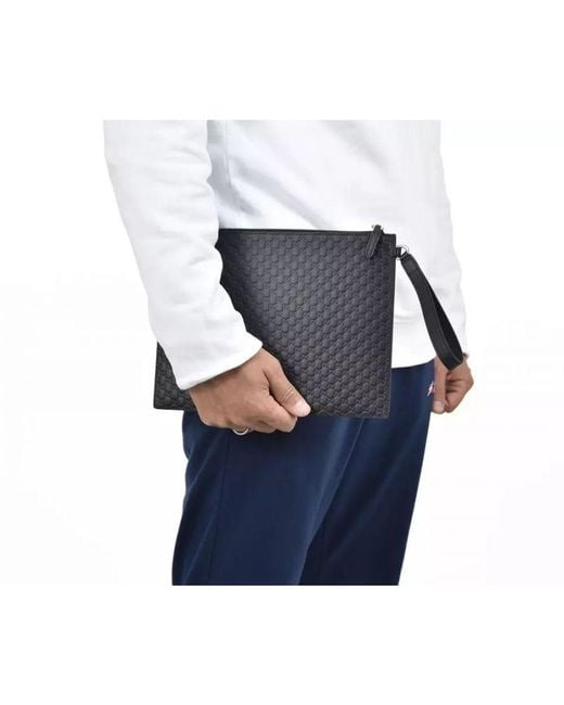 Gucci Black Leather Di Calfskin Clutch Bag for men