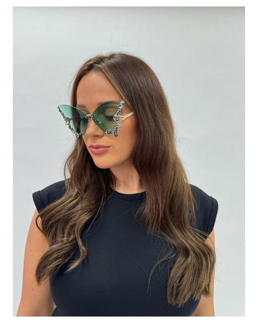 SVNX Blue Butterfly Lens With Crystal Detail