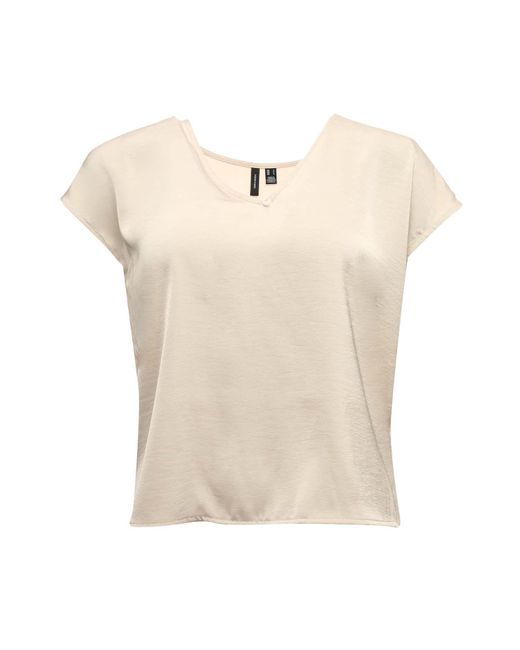 Vero Moda Natural Womenss Marys Dana Satin Top