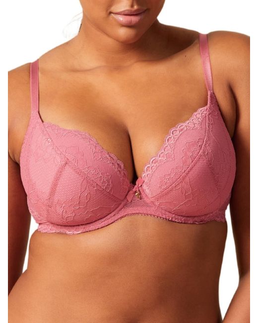 Gossard Red Superboost Lace Padded Plunge Bra