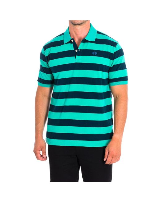 La Martina Green Short Sleeve Polo Tmp327-Js314 for men