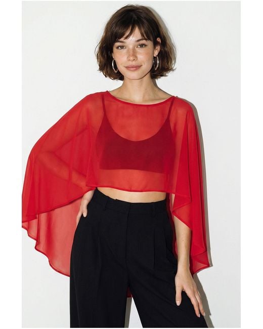 Bianco Lucci Red Elastane Blouse