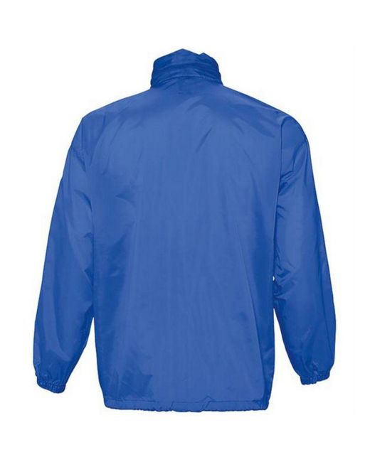 Sol's Blue Surf Windbreaker Lightweight Jacket (Royal) Nylon