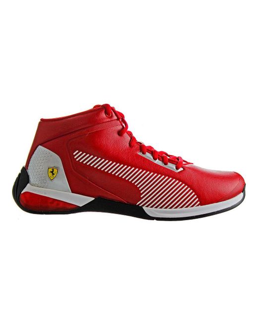 PUMA Red Ferrari Race Kart Cat-X Mid Trainers Leather for men