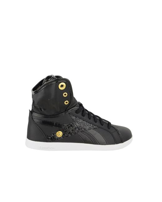 Reebok Black Top Down Snaps Trainers Leather