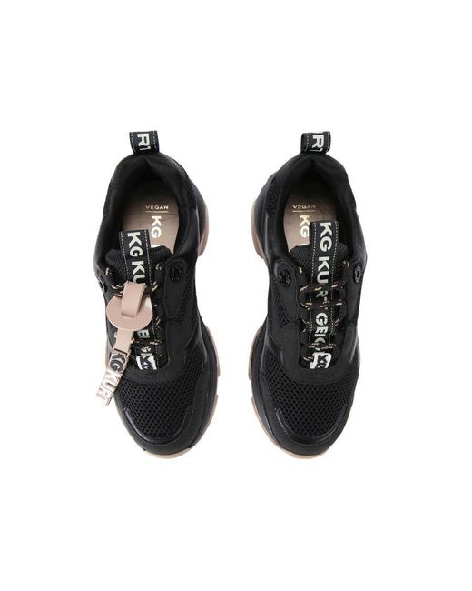 KG by Kurt Geiger Black Lila Lace Up Sneakers