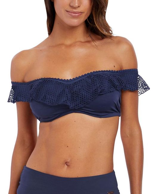 Fantasie Blue Marseille Bardot Bikini Top