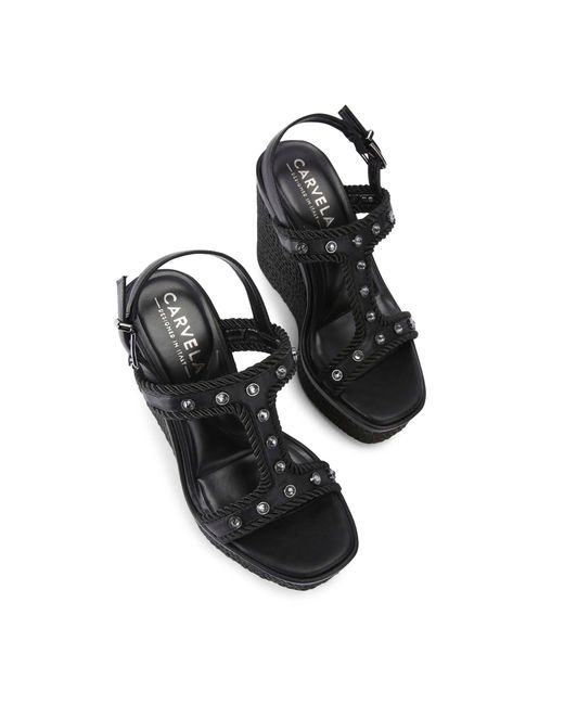 Carvela Kurt Geiger Black Sorella Wedge