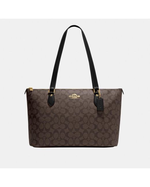 COACH Brown Signature New Gallery Tote Bag