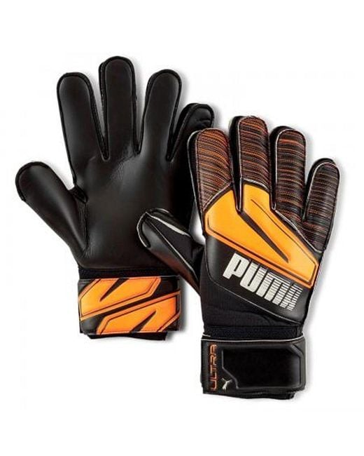 PUMA Black Ultra Protect 2 Rc Goalkeeper Gloves Textile for men