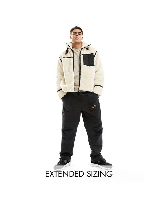 ASOS Plush Aviator Jacket in White for Men Lyst UK