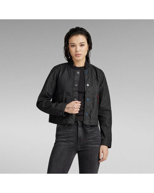 G-Star Black G-Star Raw Drawstring Bomber Jacket
