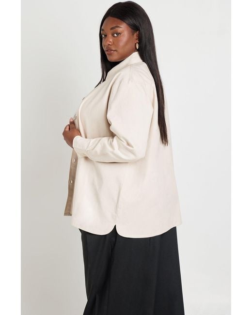 Boohoo Multicolor Plus Chambray Oversized Shirt
