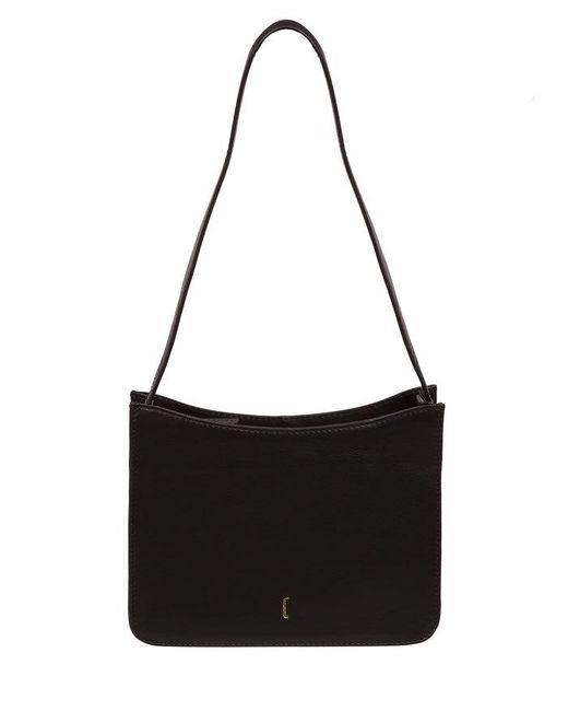 Cultured London Black 'Ava' Leather Grab Bag