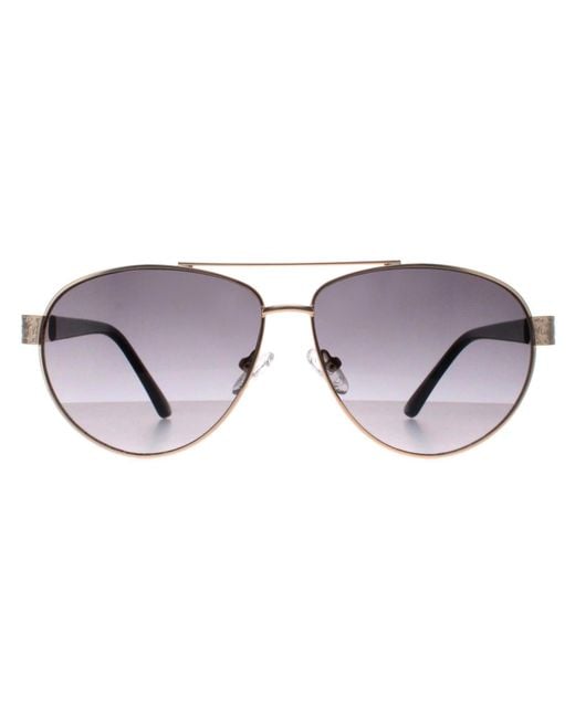 Guess Brown Aviator Smoke Gradient Gf0414 Metal