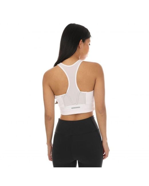 Adidas White Medium Support Running Pocket Bra