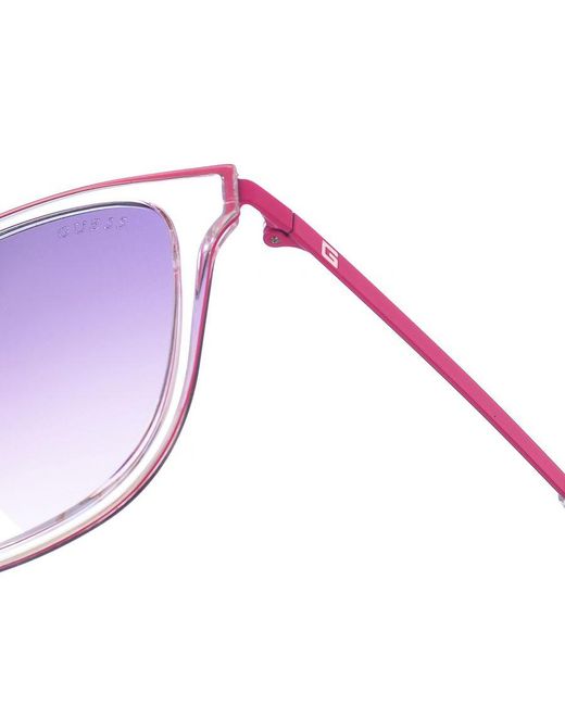 Guess Purple Acetate Sunglasses With Oval Shape Gu6981S