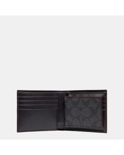 COACH 3 In 1 Wallet In Black | Pvc for men
