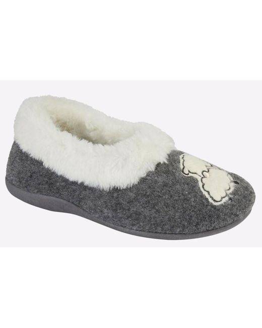 Sleeper Gray Nikki Memory Foam Slippers