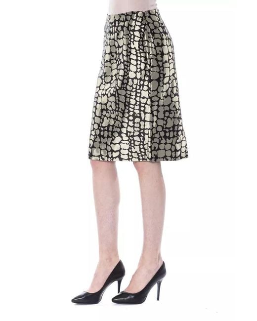 Byblos White Viscose Skirt