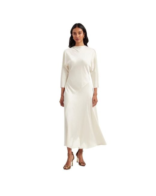 Ted Baker White Avelli Curve Seam Detail Midi Dress