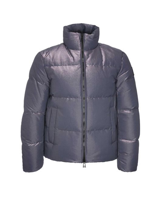 Belstaff Blue Grid Paxton Down Jacket for men