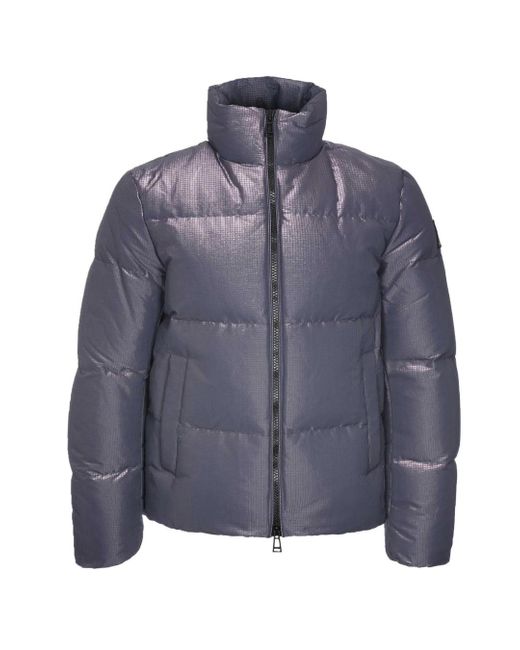 Belstaff Blue Grid Paxton Down Jacket for men