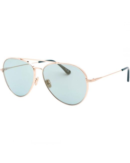 Tom Ford Blue Ft0996 28X Shiny Sunglasses Metal for men