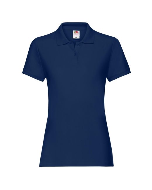 Fruit Of The Loom Premium Poloshirt (marine) in het Blue