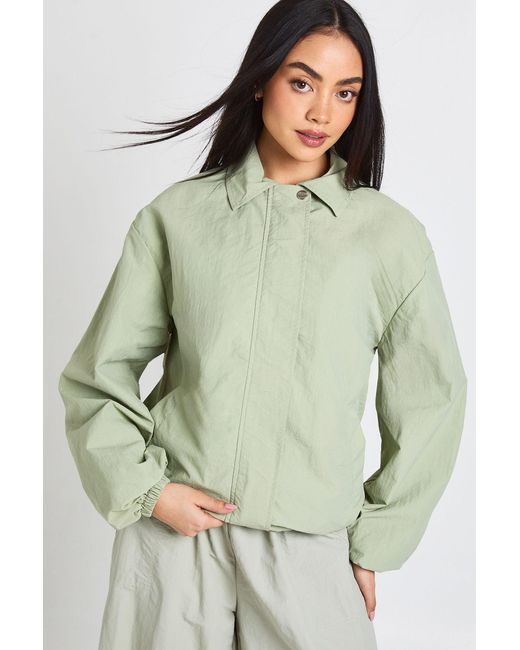 Boohoo Green Oversized Bomber Jacket