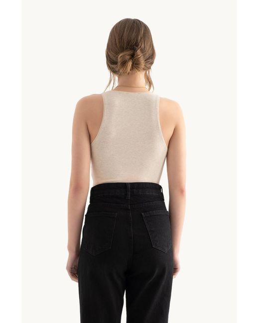 Hiccup Black Basic Halter Neck Tank Top