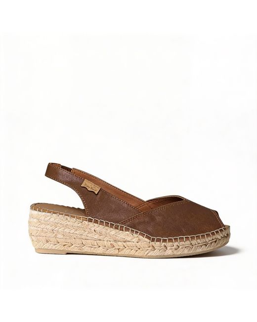 Toni Pons Brown Bernia-P Wedge Sandals Marro