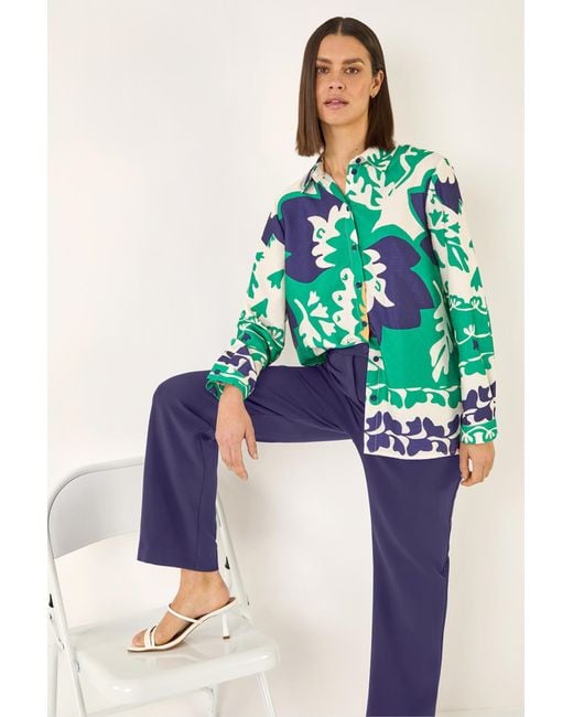 Roman Purple Stretch Bootleg Trouser