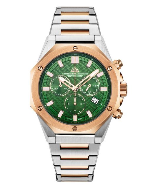 Christophe Duchamp Green Rose/ Raidillon Chrono Watch 42Mm for men