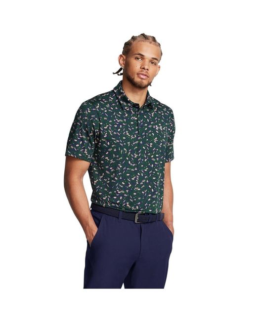 Under Armour Blue Playoff Short Sleeve Performance Polo Shirt for men