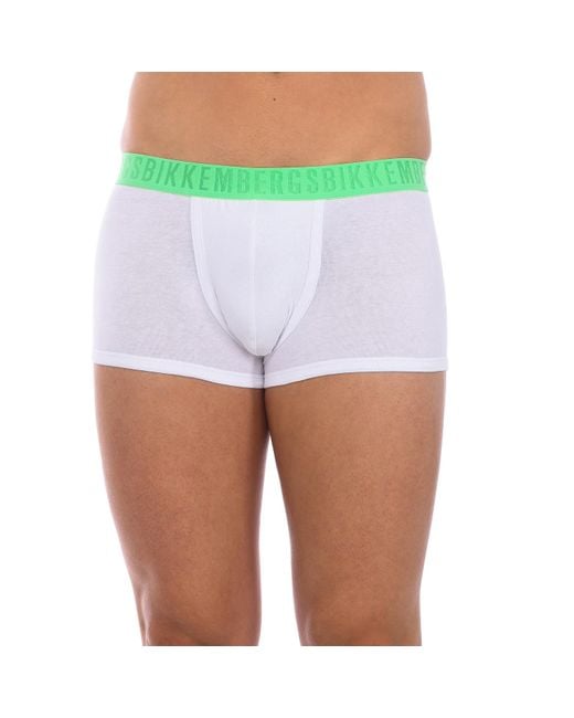 Bikkembergs White Pack-2 Anatomical Front Fashion Tape Boxers Bkk1Utr04Bi for men