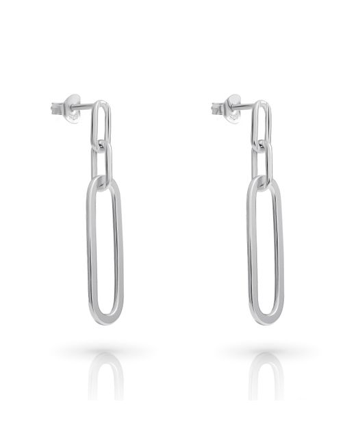 Orphelia White 'Essence' 925 Sterling Drop Earrings