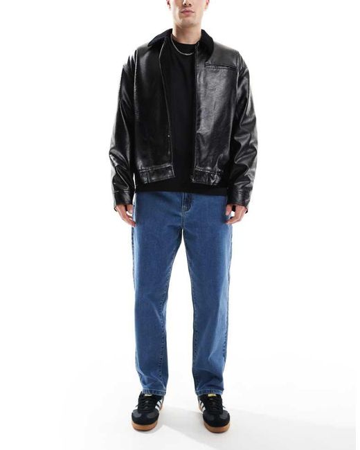 Farah Black Hawtin Relaxed Fit Jeans for men