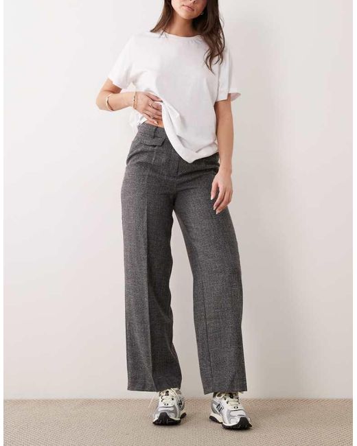 Miss Selfridge Gray Tailored Wide Leg Trouser