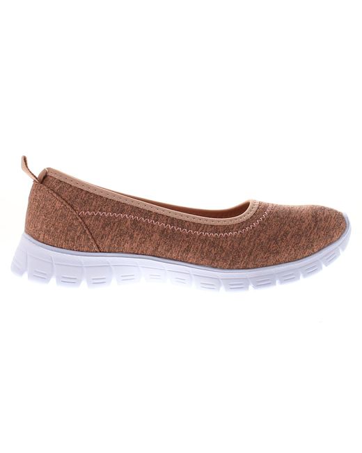 Platino Black Flat Shoes Pumps Fluke Slip On Textile