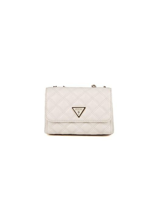 Guess White Schultertasche Bone