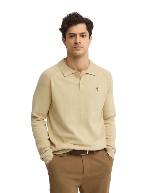 POLO CLUB Natural Collar Sweater With Buttons Pullover16 for men