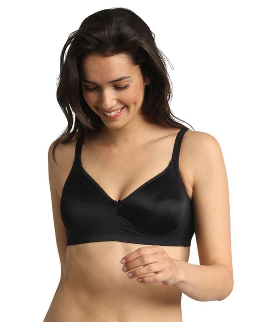 Playtex Black P0Au9 Essential Support Non-Wired Bra