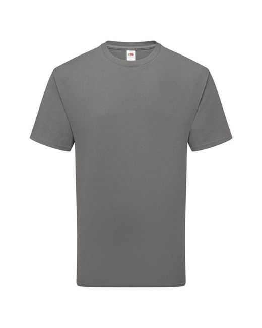 Fruit Of The Loom Gray Adult Cotton T-Shirt (Light Graphite)