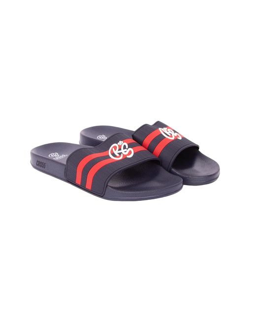 Crosshatch Red Hamlax Sliders for men